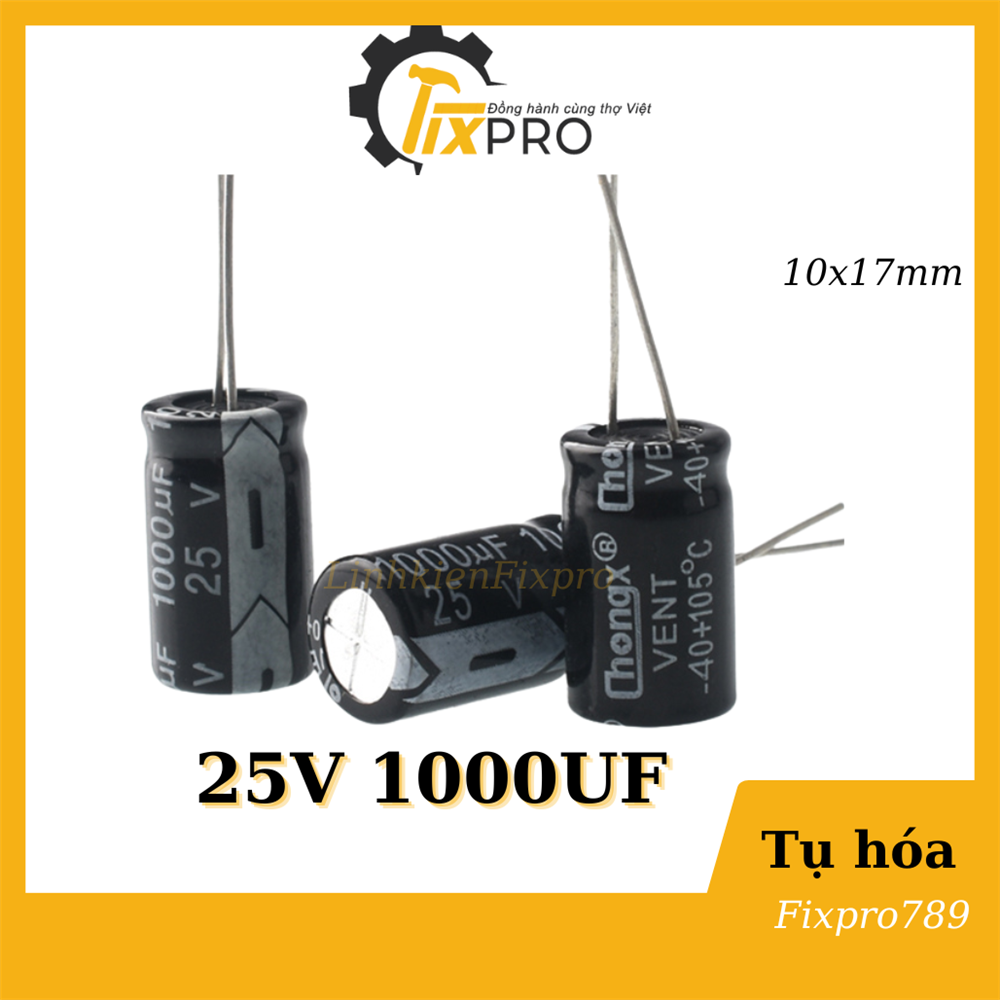 Tụ hóa 25V 1000UF màu đen