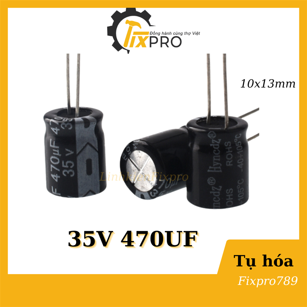 Tụ hóa 35V 470UF màu đen