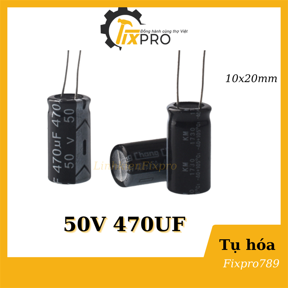 Tụ hóa 50V 470UF màu đen