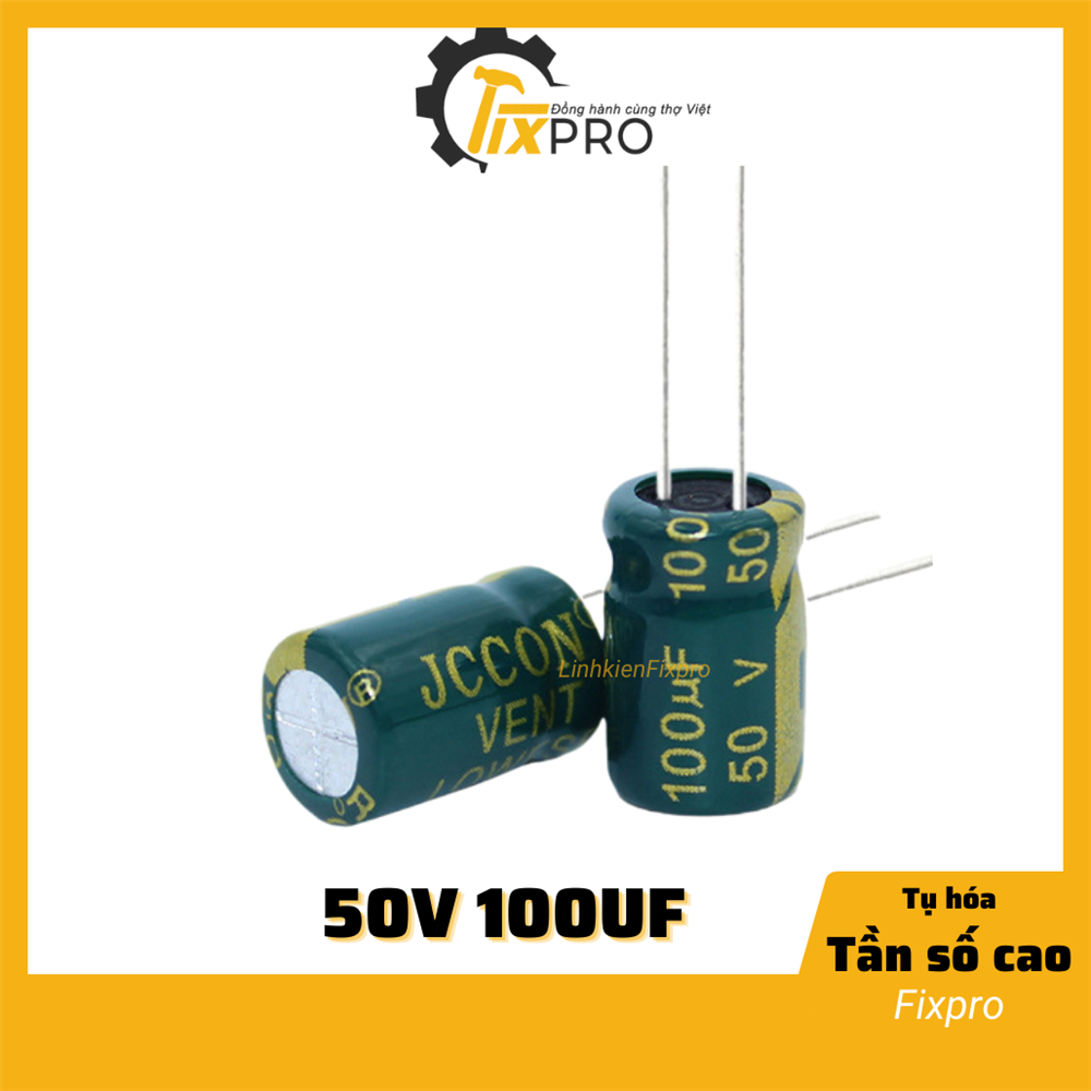 Tụ hóa 50V 100uF 8x12mm tần số cao