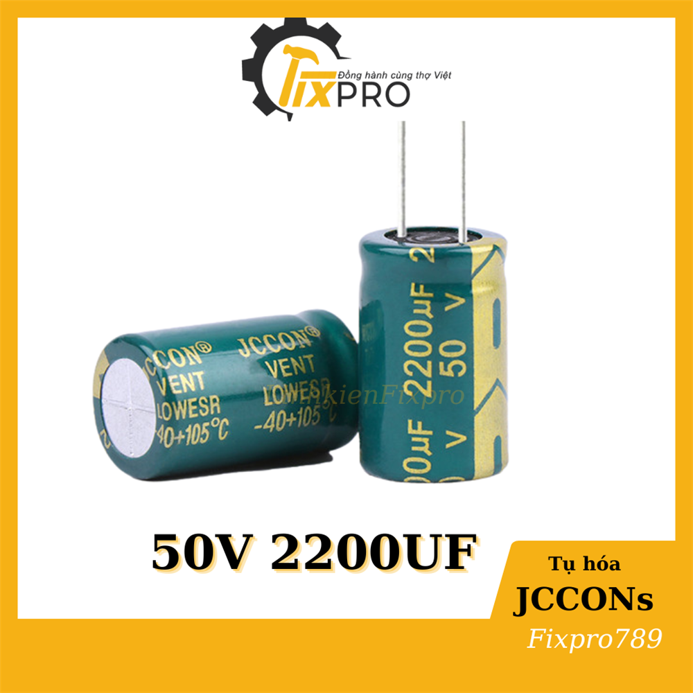 Tụ hóa 50V 2200UF tần số cao (màu xanh)