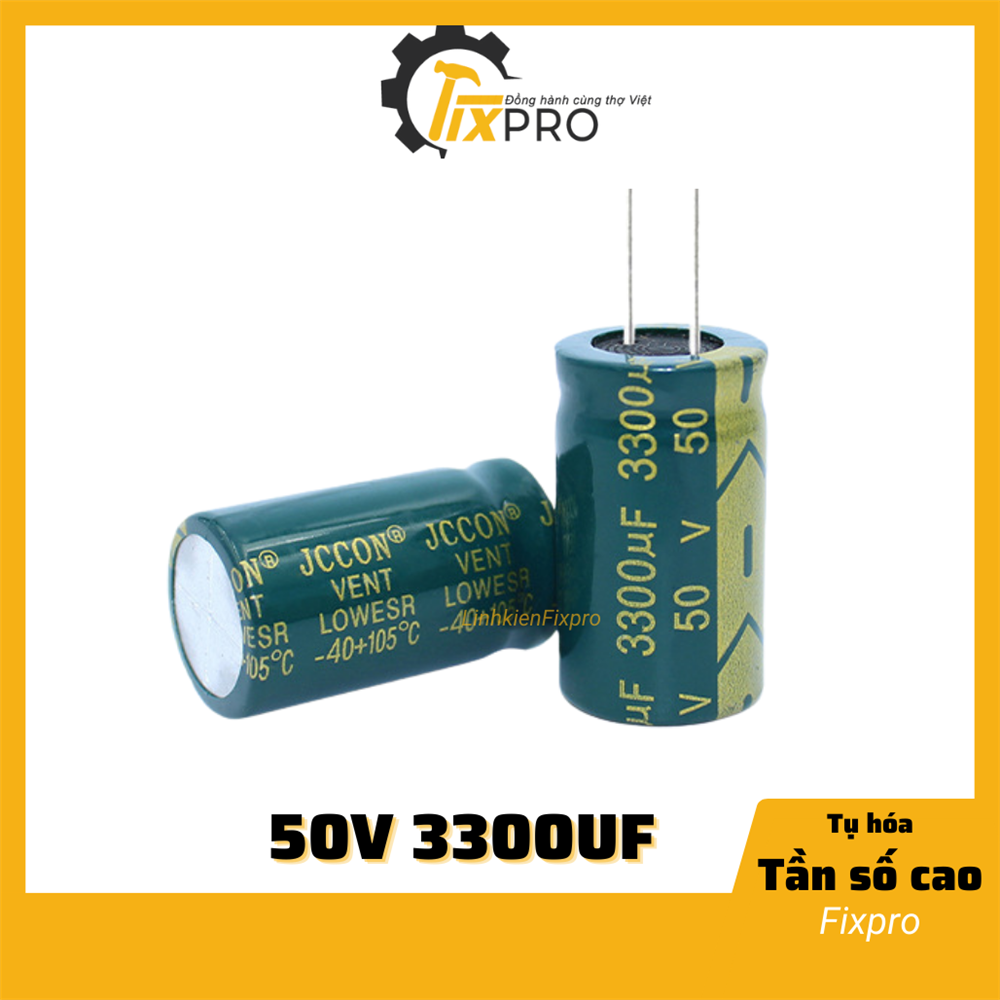 Tụ hóa 50V 3300uF 18x30mm tần số cao