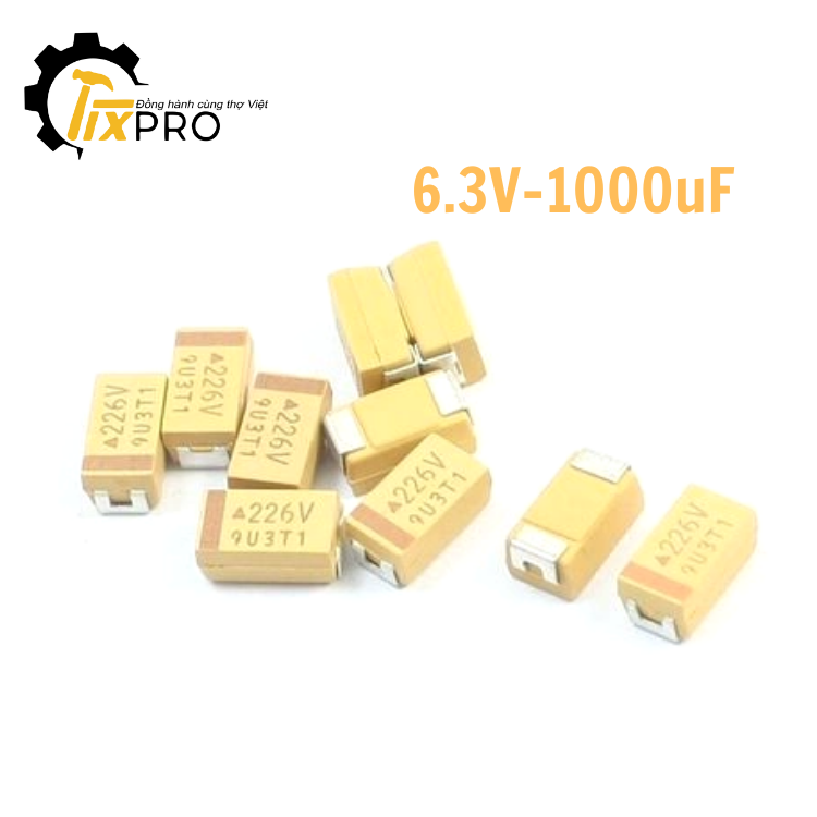 Tụ tantalum SMD 6.3V 1000UF 108J