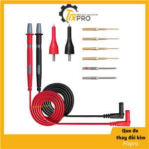 Que đo đồng hồ vạn năng có thể thay đổi kim loại tốt (gồm 8 đầu kim thay thế)