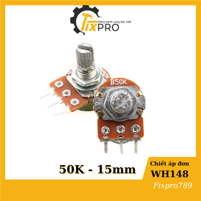 Chiết áp đơn 50K WH148-B50K 15mm