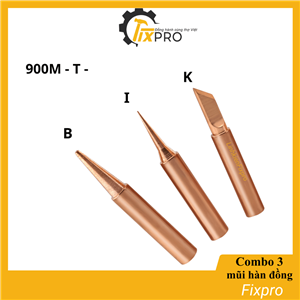 Combo 3 đầu mỏ hàn mũi hàn 936 các loại B+I+K đồng nguyên chất