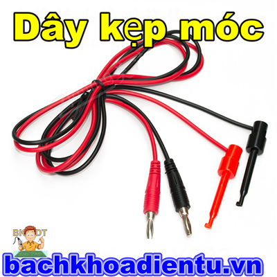 Cặp Dây Đầu Jack Chuối 4mm và Kẹp Móc.