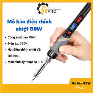 Mỏ hàn điều chỉnh nhiệt 80W – Công suất mạnh, chỉnh nhiệt linh hoạt, hàn nhanh chuẩn xác