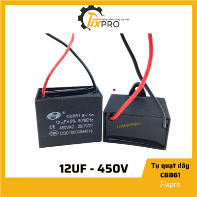 Tụ quạt 12uF dây SENJU CBB61 chất lượng tốt