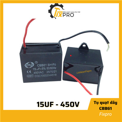 Tụ quạt 15uF dây SENJU CBB61 chất lượng tốt