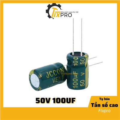 Tụ hóa 50V 100uF 8x12mm tần số cao