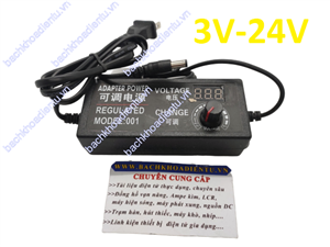 Bộ nguồn điều chỉnh điện áp 3V-24V dòng tải 2A chất lượng tốt.