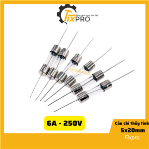 Cầu chì chân cắm 6A 5X20mm 250V