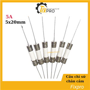 Cầu chì sứ chân cắm 5A 250V 5x20mm