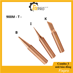 Combo 3 đầu mỏ hàn mũi hàn 936 các loại B+I+K đồng nguyên chất