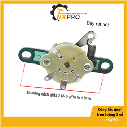 Công tắc quạt treo tường 3 số