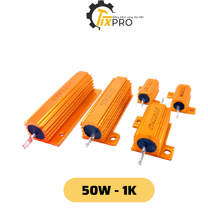 Điện trở nhôm 50W 1K 5% RX24-50W1K