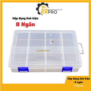 Hộp đựng linh kiện 8 ngăn 19.6x13x4.5cm cao cấp có thể tháo rời ngăn