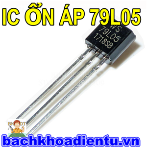 IC 79L05 , IC ổn áp -5V  dòng tải 0.1A.