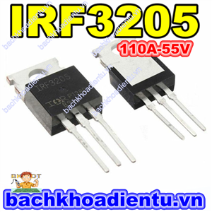 Mosfet IRF3205 (110A-55V) bóc máy chính hãng.