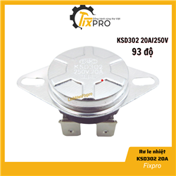 Rơ le nhiệt bình nóng lạnh 93 độ KSD302T KSD302X KSD302 20A 250V