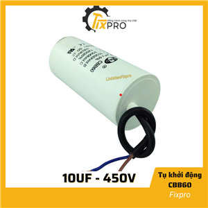 Tụ khởi động 10UF 450V CBB60 SENJU màu trắng loại xịn