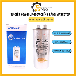 Tụ điều hòa 45UF 450V CBB65 chính hãng Mascotop