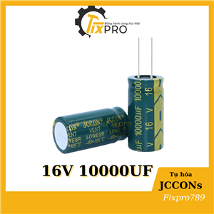 Tụ hóa 16V 10000uF 16x30mm JCCON tần số cao