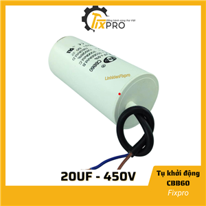 Tụ khởi động CBB60 20uF 450V SENJU màu trắng xịn