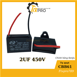 Tụ quạt CBB61 2uF 450V chính hãng SENJU loại xịn